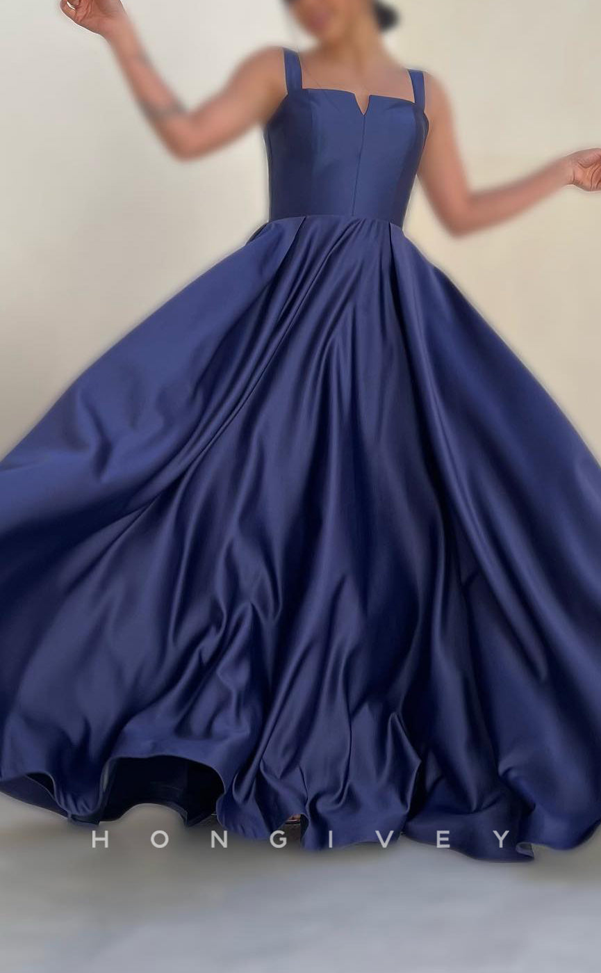 L2946 - Satin A-Line Sleeveless  Empire Party Prom Evening Dress