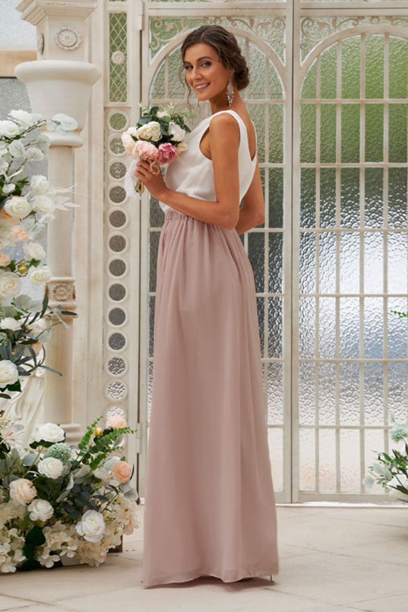 B4046 - Scoop Ruffles Sleeveless Chiffon A-Line Bridesmaid Dress