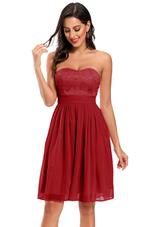 Chic Strapless Fit And Flare Homecoming Dress