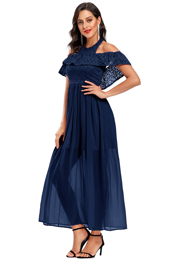 Fabulous Lace Off-the-shoulder Midi Prom Dress