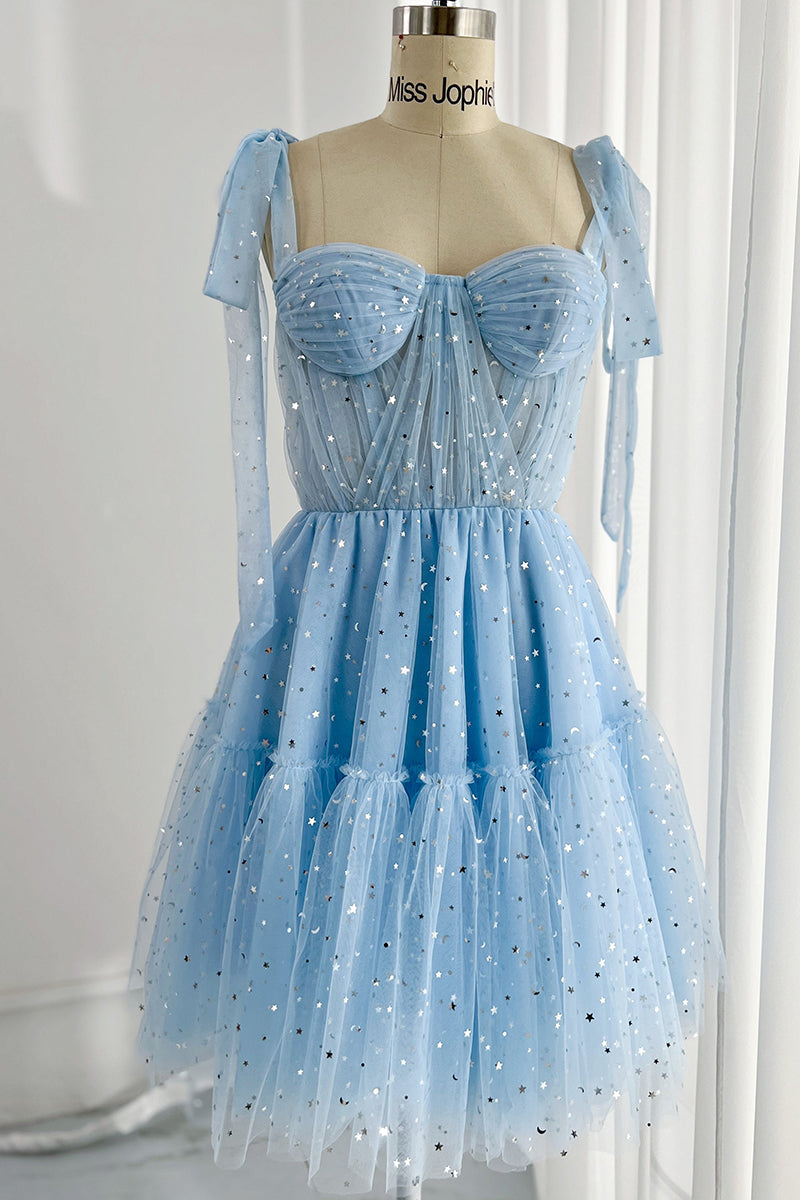 H5408 - Sweetheart Sleeveless Ruched Sheer Tulle A-Line Mini Homecoming Dress