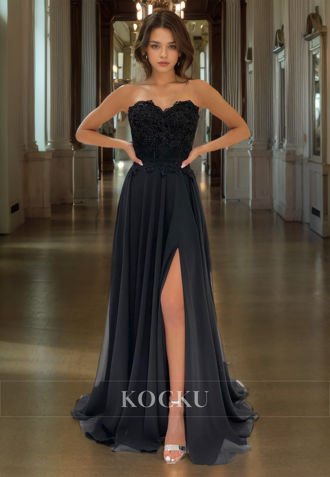 Chic & Modern Off-Shoulder A-Line Split Evening Party Prom Dress