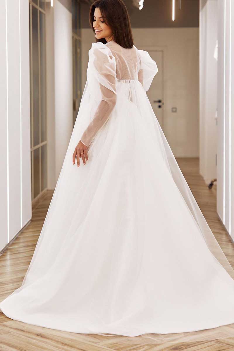 K1277 - Sweetheart Strapless Ruched Satin A-Line Long Wedding Gown With Shawl