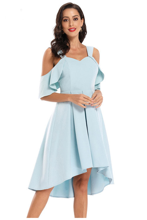 Light Sky Blue A-Line Cocktail Party Dress