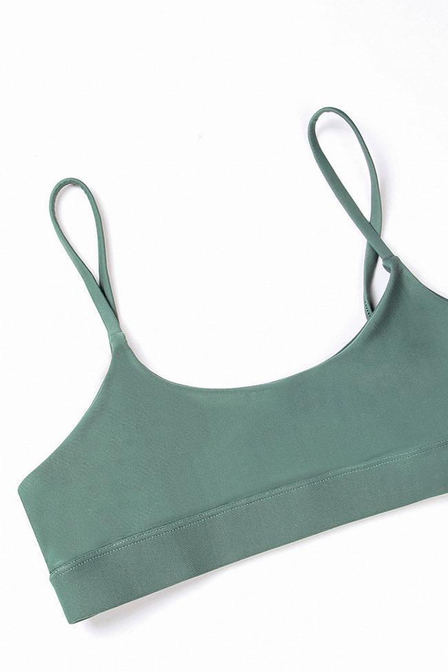 Army Green High Waist High Cut Thong Bralette Bikini