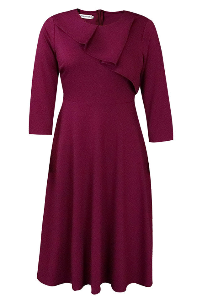 Knee Length Pink A-Line Dress