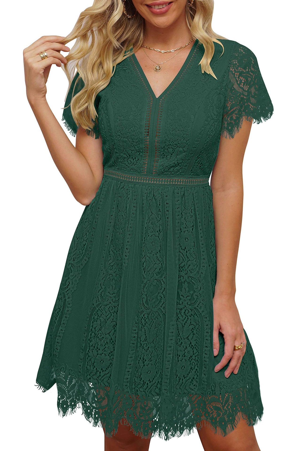 Short Mini Lace A-Line Party Homecoming Dress