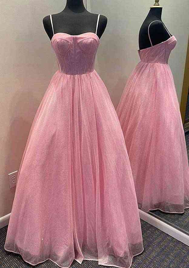 A-Line Sweetheart Glitter Prom Dress/Evening Dress with Pockets