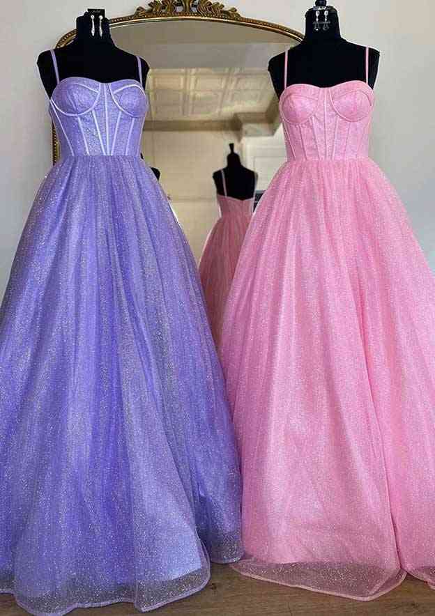 A-Line Sweetheart Glitter Prom Dress/Evening Dress with Pockets