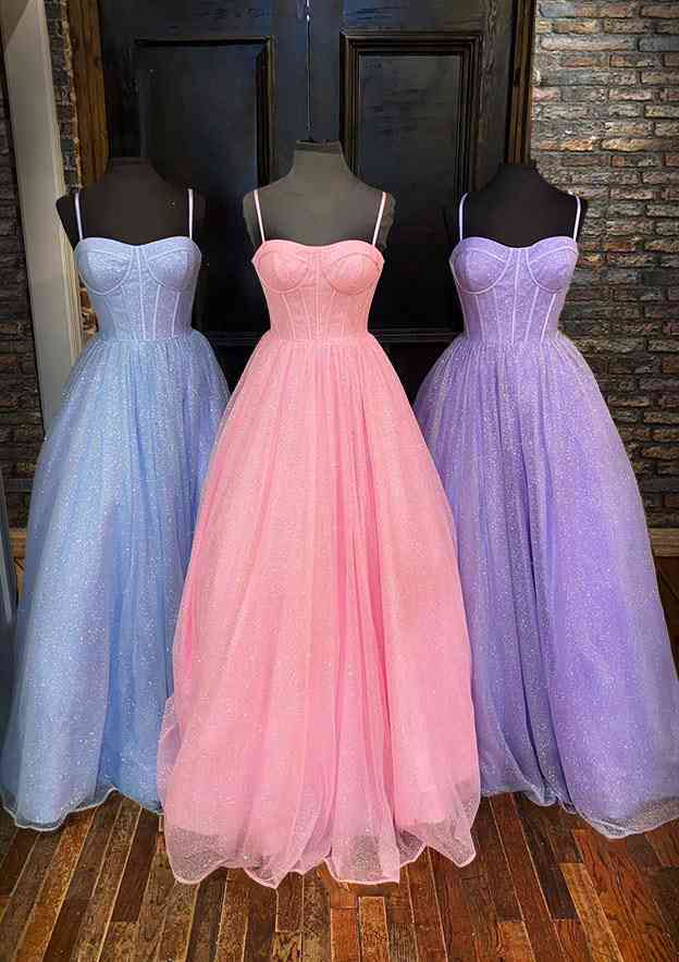 A-Line Sweetheart Glitter Prom Dress/Evening Dress with Pockets