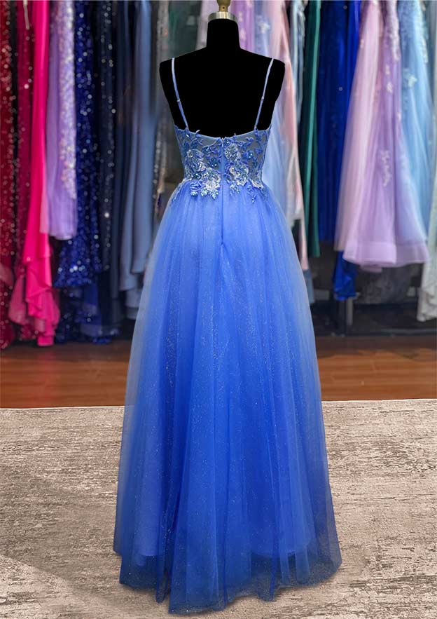 A-Line V-Neck Sleeveless Ombre Prom Dress/Evening Dress with Glitter Beading