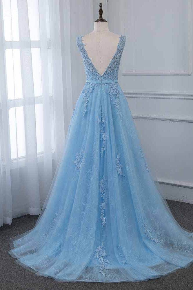 Affordable Jewel Sleeveless A-line Prom Dresses with Lace