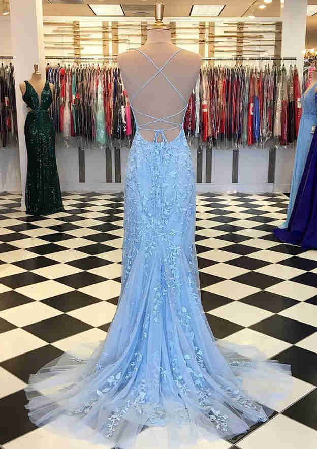 Amazing Laced Prom Dress/Evening Dress with Crystal and Mermaid/Trumpet Scoop Neck Sleeves