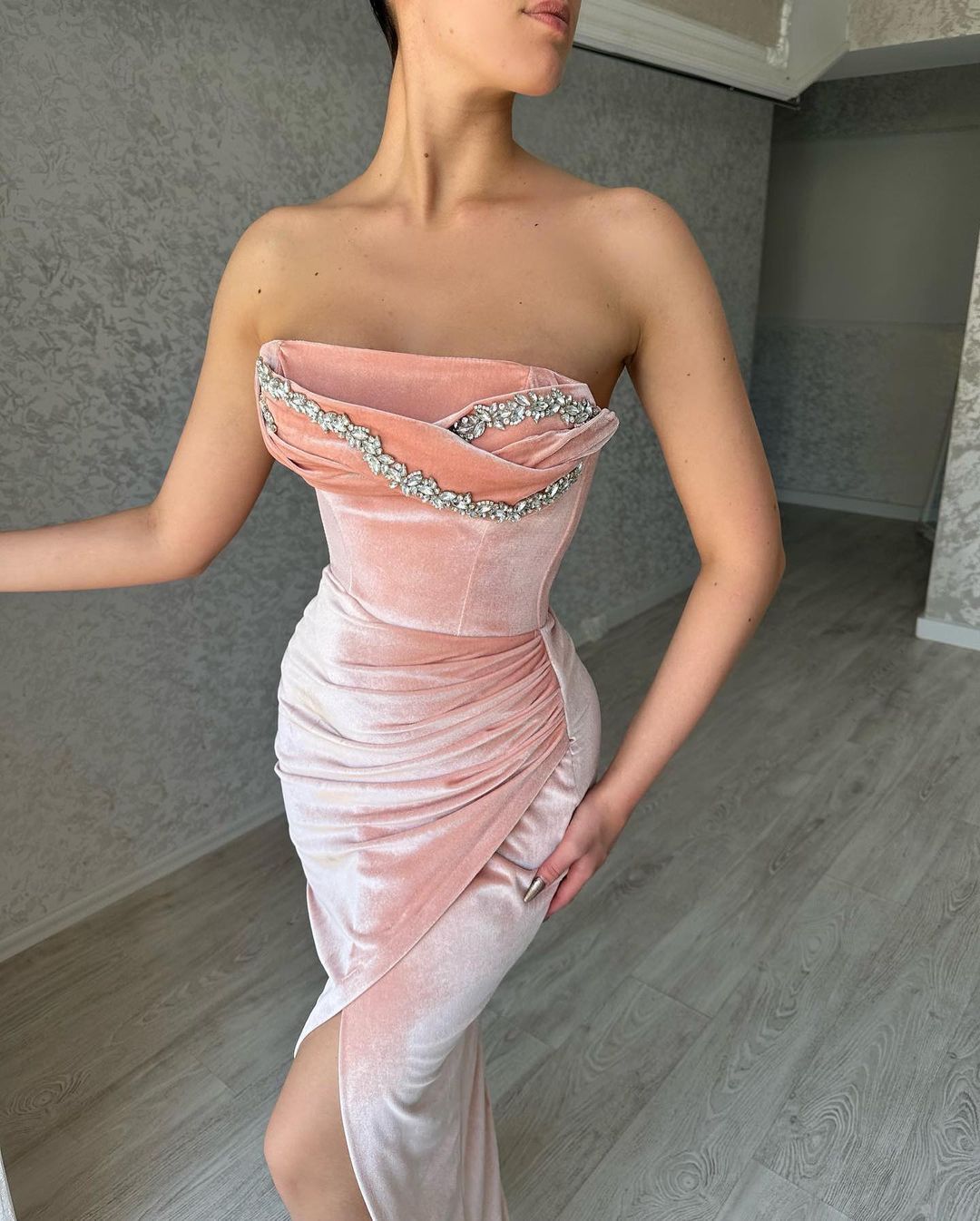 Beautiful Mermaid Dress for Prom with Sexy Sleeveless Design and Crystal Details