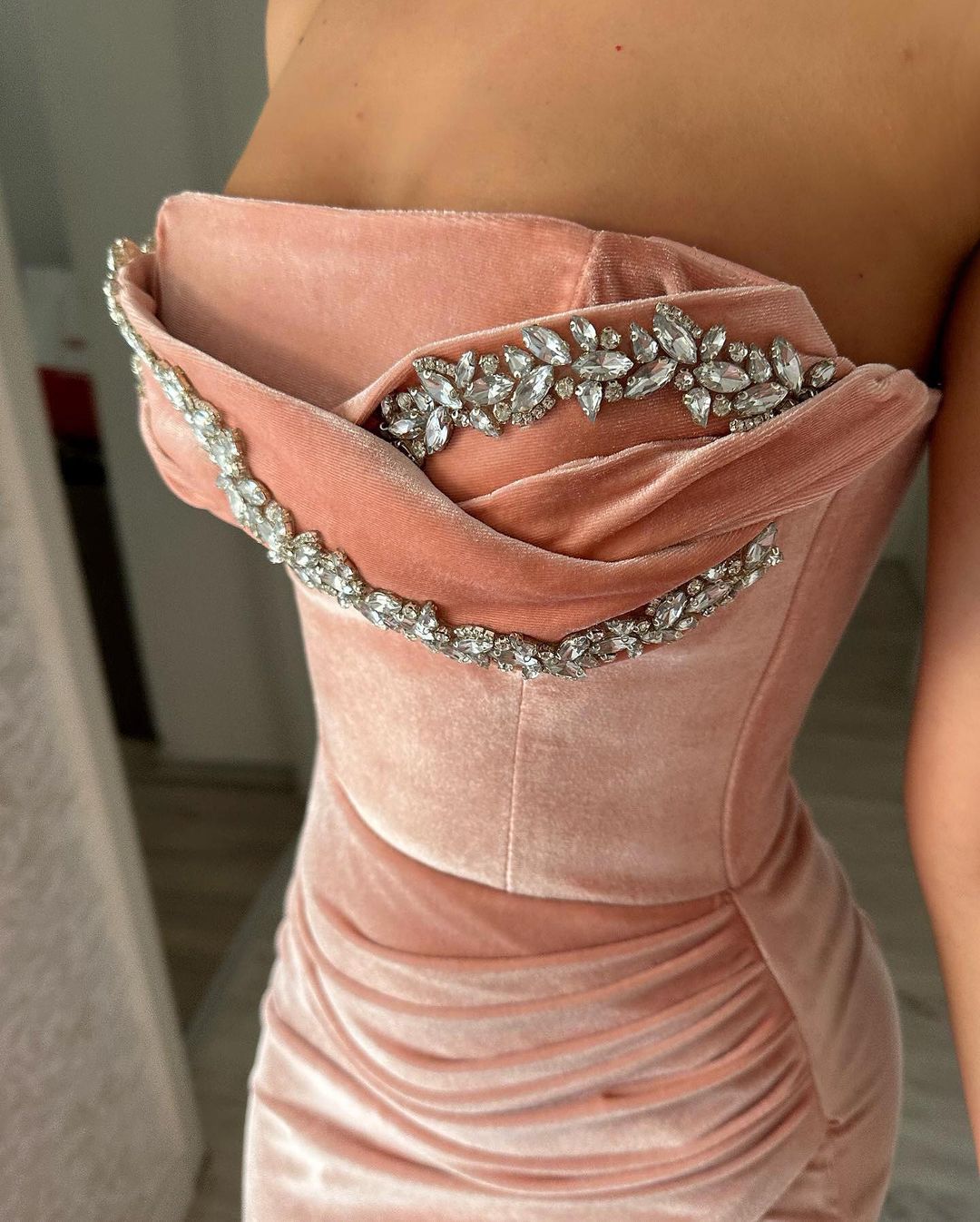 Beautiful Mermaid Dress for Prom with Sexy Sleeveless Design and Crystal Details