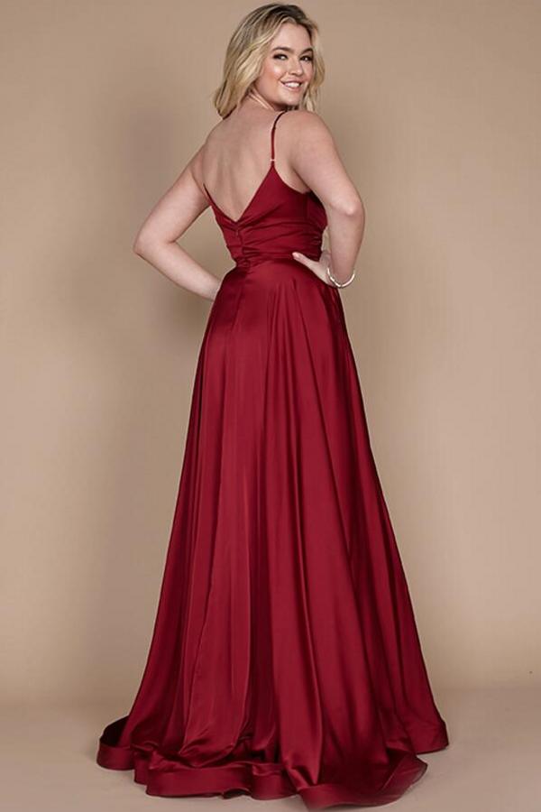 Designer Simple Long Prom Dresses With Side Slit