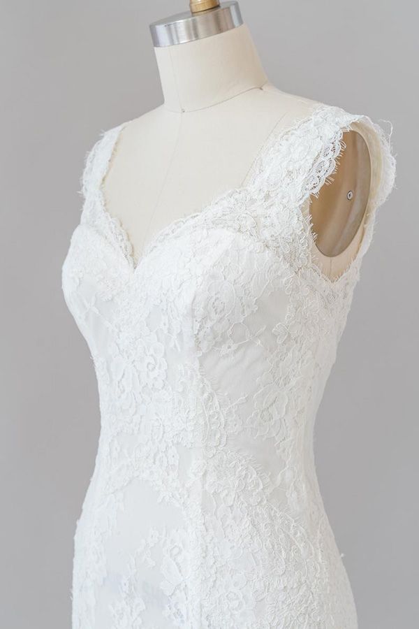 Eye-catching Sweetheart Lace Mermaid Wedding Dress On Sale