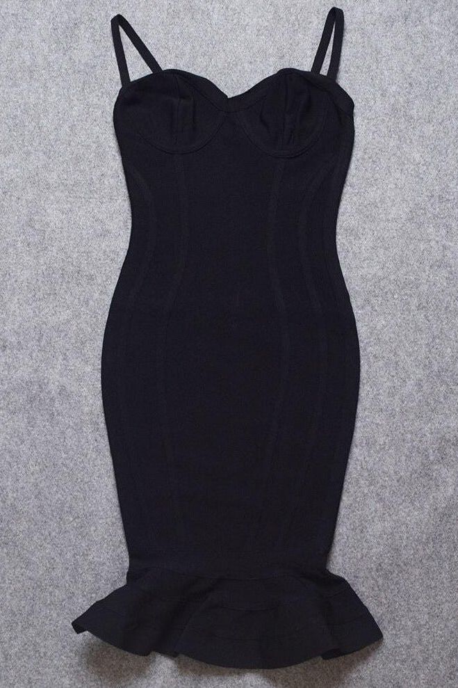 Joy Bandage Midi Dress - Classic Black