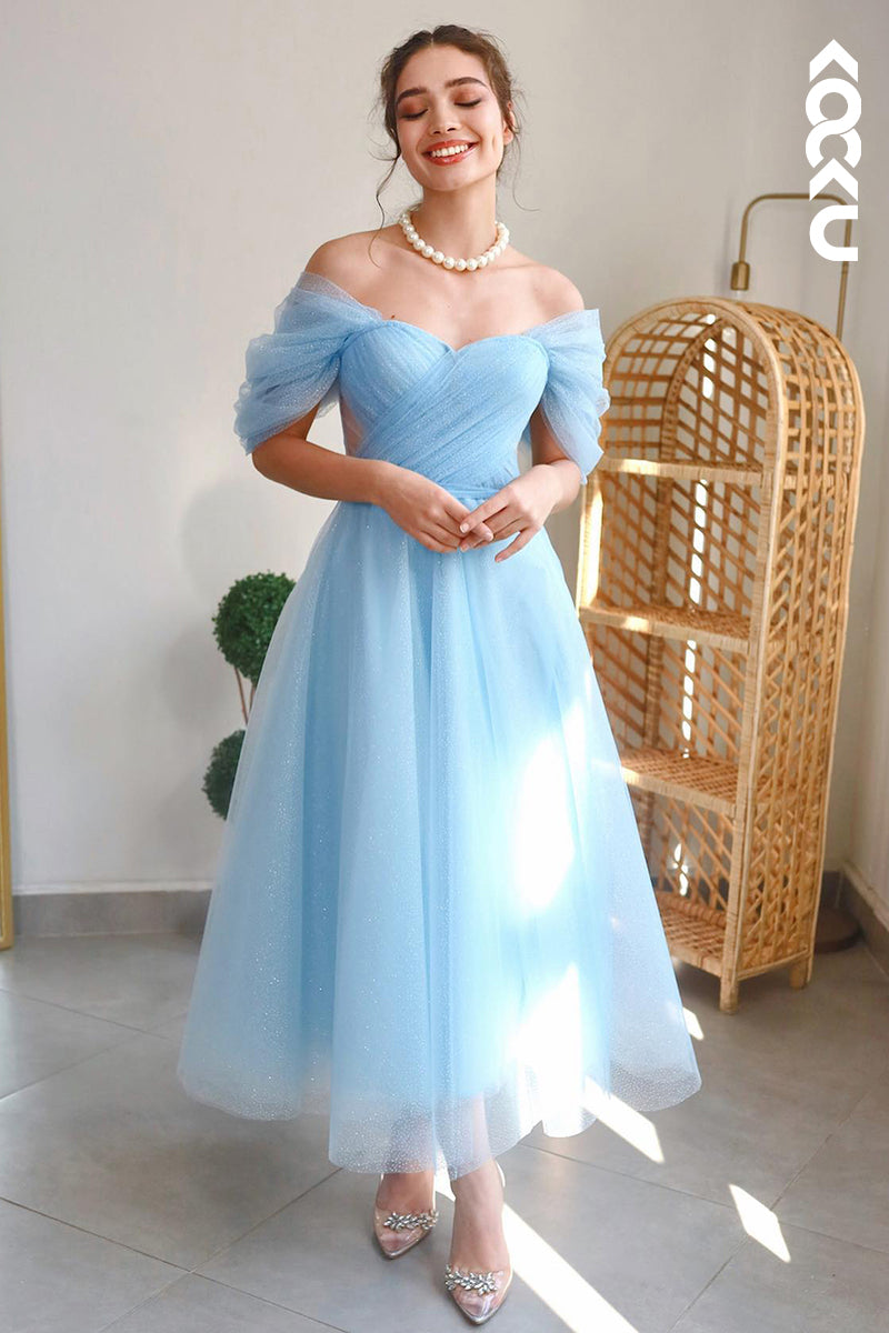 L3042 - Gorgeous & Charming A-Line Off-Shoudler Tulle Party Prom Dress