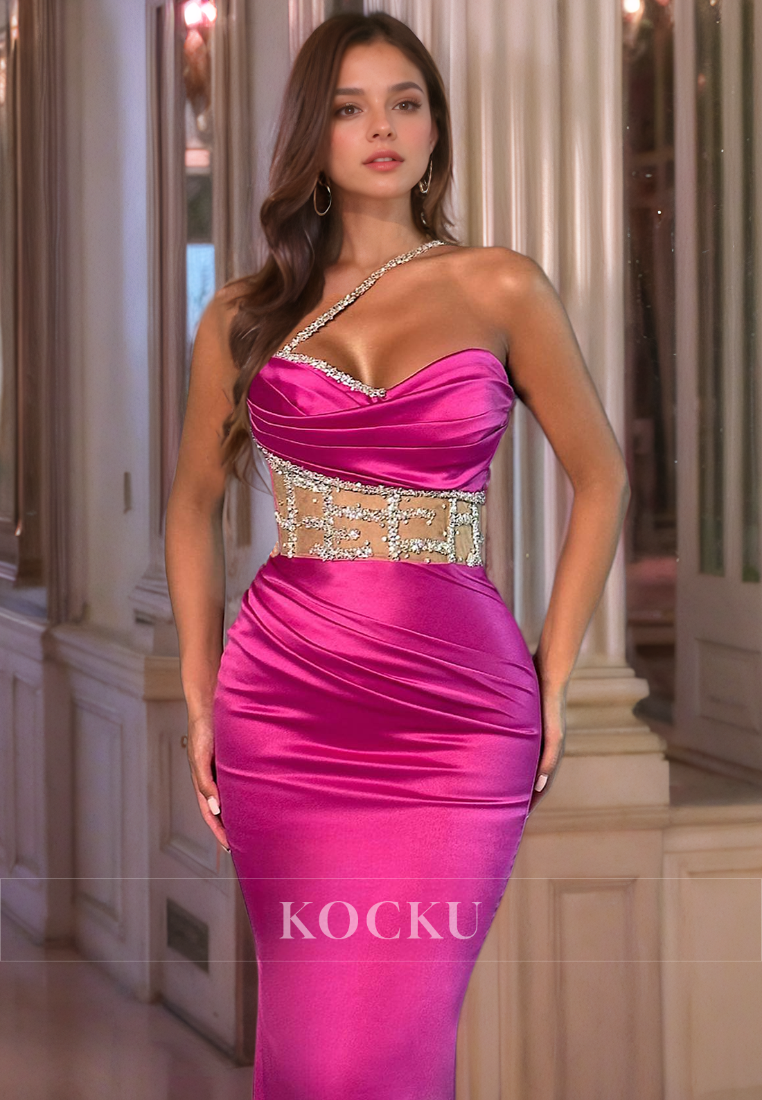 Elegant & Luxurious Rhinestone Sleeveless Evening Party Prom Dress