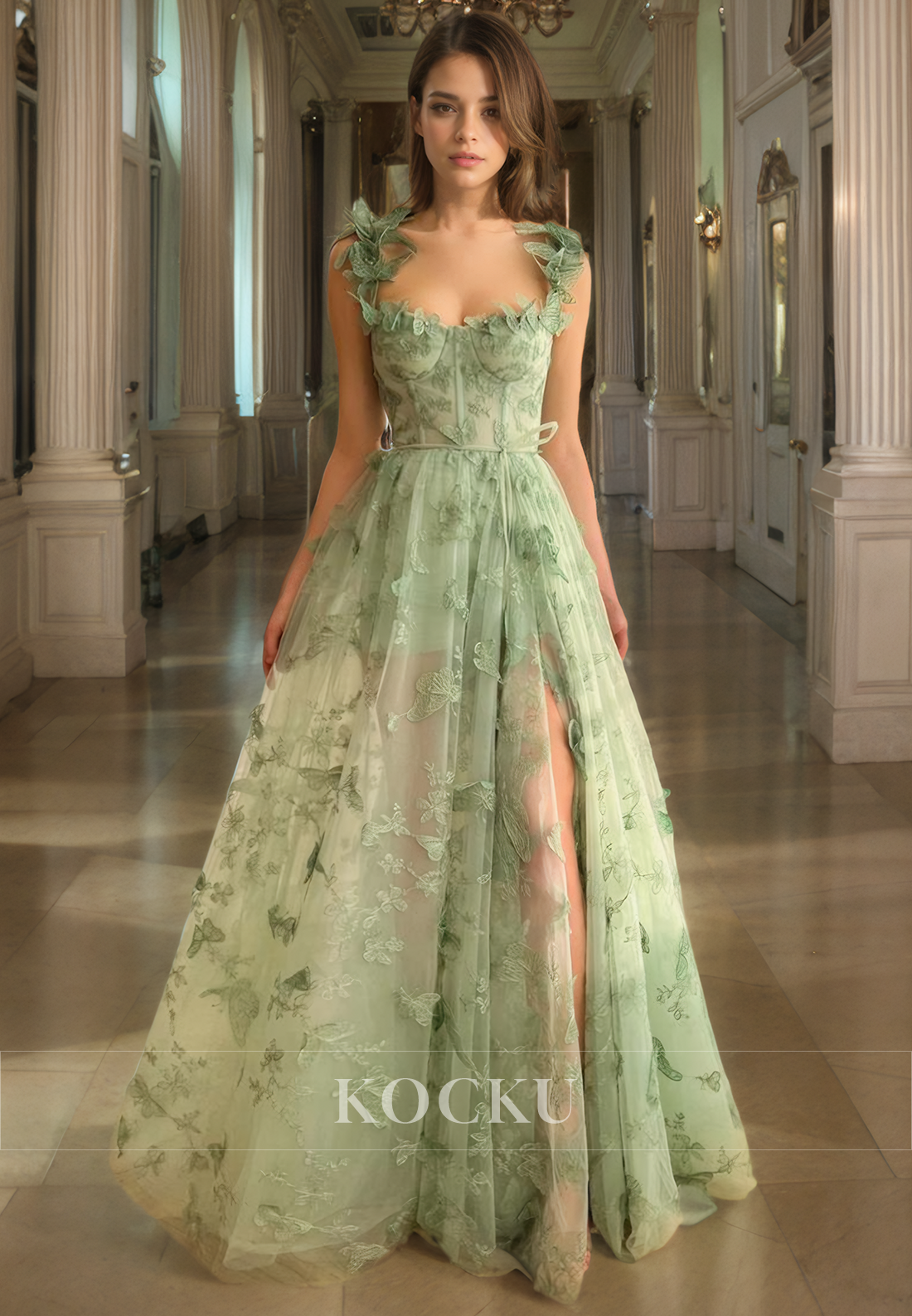 Gorgeous & Charming Appliques A-Line Evening Party Prom Dress