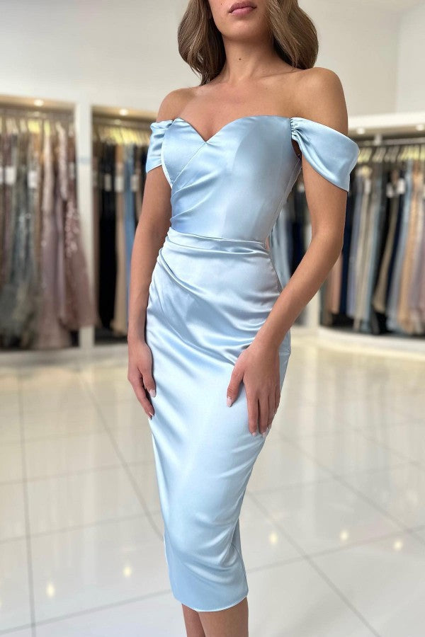 Off-the-Shoulder Sheath Prom Dress