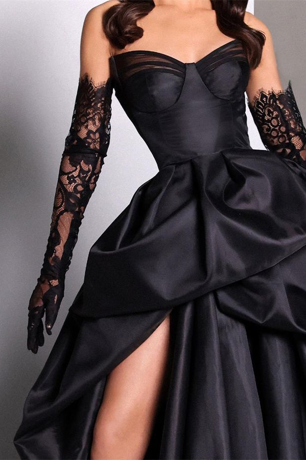 Sexy Black Sweetheart Mermaid Prom Dress Long With Slit Online