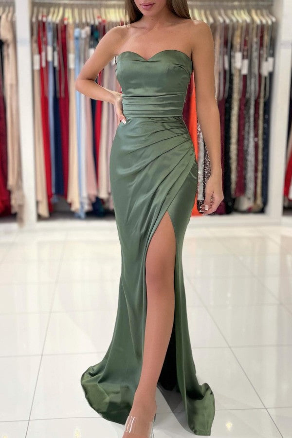 Sweetheart Mermaid Prom Dress Long With Split