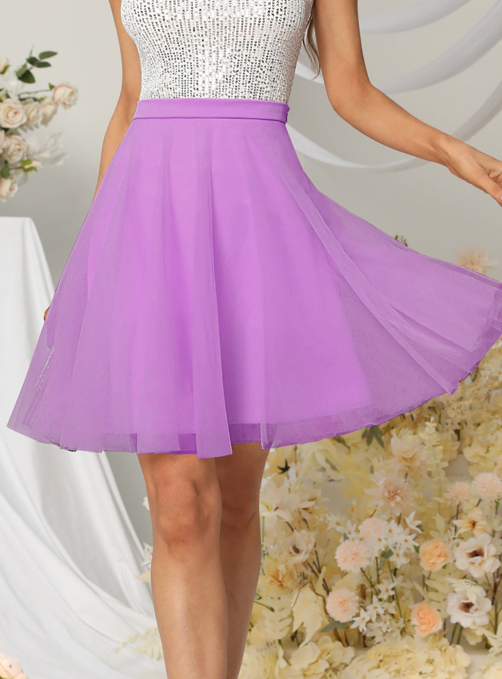 Beautiful Tulle Knee Length Dress Layered Tulle Skirt for Party