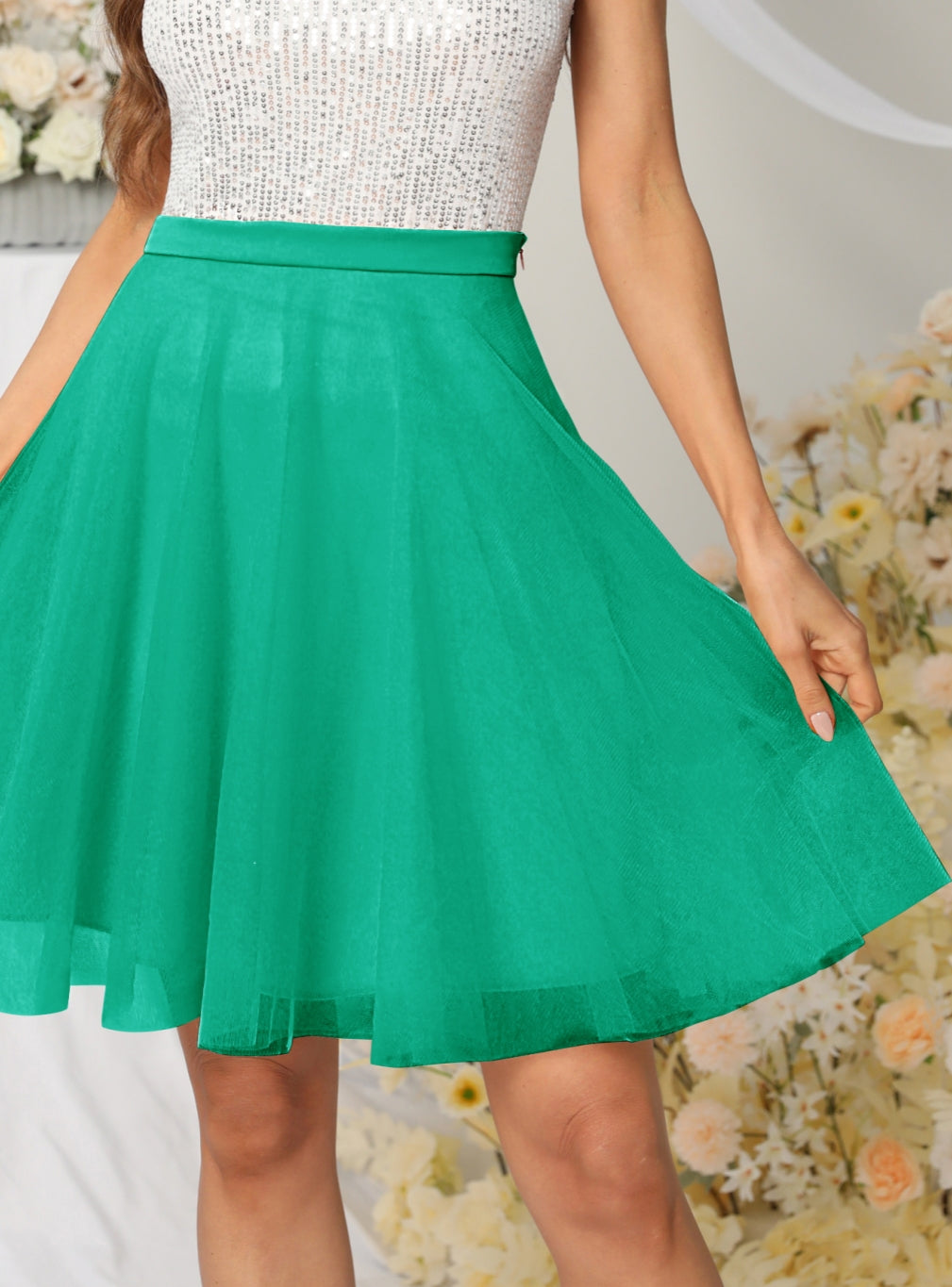 Beautiful Tulle Knee Length Dress Layered Tulle Skirt for Party