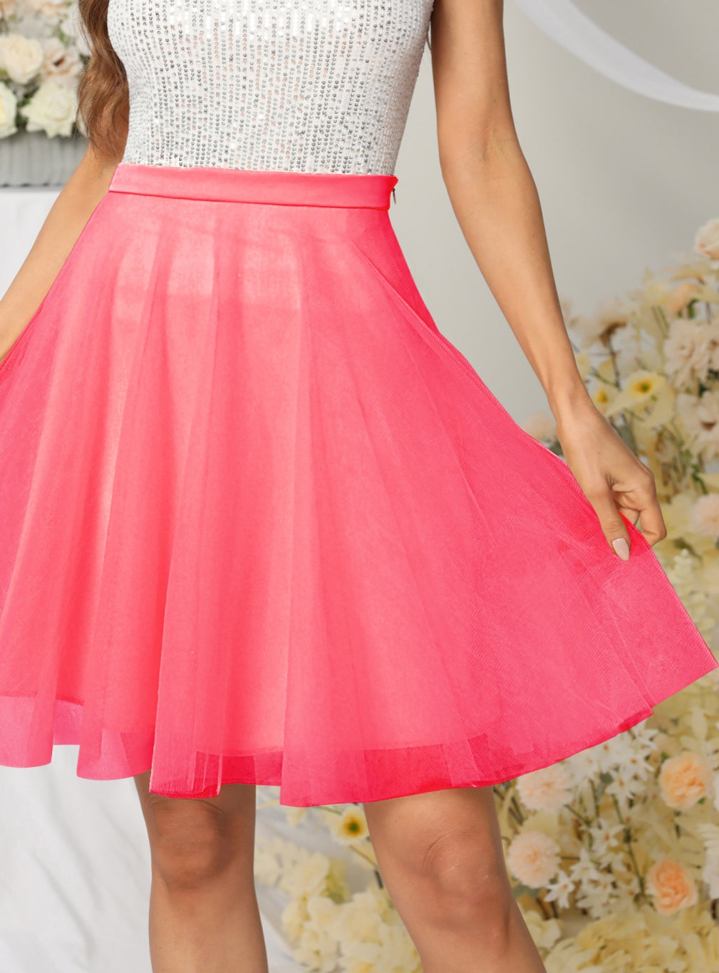 Beautiful Tulle Knee Length Dress Layered Tulle Skirt for Party