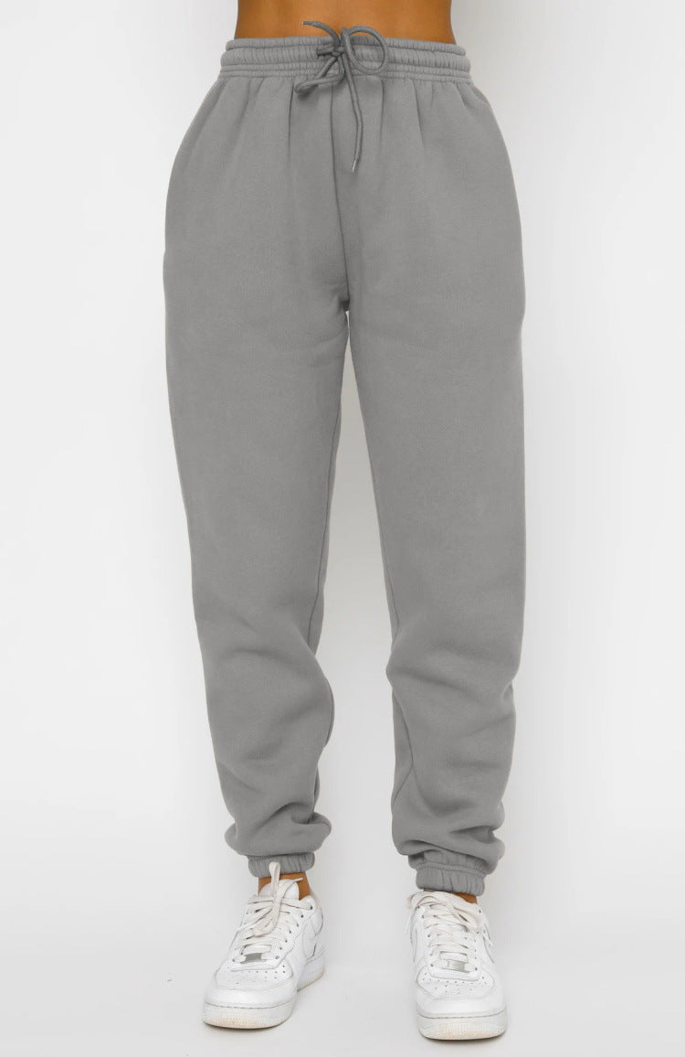 Crew Neck Sweatshirt & Drawstring Waist Jogger Two-piece Set